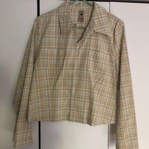 American Eagle vintage plaid zip jacket/blazer